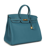 Hermes Birkin 40 Blue Jean Togo Gold Hardware - Thumbnail View 2