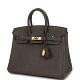 Pre-owned Hermes Birkin 25 Etain Togo Rose Gold Hardware - Thumbnail View 5