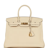 Pre-owned Hermes Birkin 35 Nata Clemence Gold Hardware - Thumbnail View 1