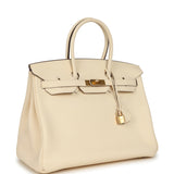 Pre-owned Hermes Birkin 35 Nata Clemence Gold Hardware - Thumbnail View 2