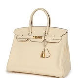 Pre-owned Hermes Birkin 35 Nata Clemence Gold Hardware - Thumbnail View 5