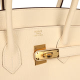 Pre-owned Hermes Birkin 35 Nata Clemence Gold Hardware - Thumbnail View 7