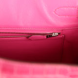 Pre-owned Hermes Birkin 35 Rose Scheherazade Shiny Porosus Crocodile Palladium Hardware - Thumbnail View 8