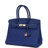 Pre-owned Hermes Special Order (HSS) Birkin 30 Bleu Electric Togo Brushed Palladium Hardware - Thumbnail View 5