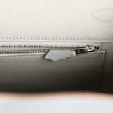 Pre-owned Hermes Birkin 35 Gris Perle Tadelakt Guilloche Palladium Hardware - Thumbnail View 9