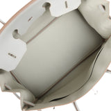 Pre-owned Hermes Birkin 35 Gris Perle Tadelakt Guilloche Palladium Hardware - Thumbnail View 8