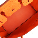 Pre-owned Hermes Birkin 30 Orange Ostrich Gold Hardware - Thumbnail View 8