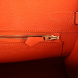 Pre-owned Hermes Birkin 30 Orange Ostrich Gold Hardware - Thumbnail View 9