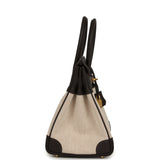 Hermes Birkin 30 Ecru and Beige Toile H Canvas, Bai Brun Swift Gold Hardware - Thumbnail View 3