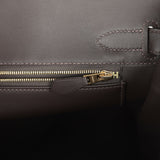 Hermes Birkin 30 Ecru and Beige Toile H Canvas, Bai Brun Swift Gold Hardware - Thumbnail View 9