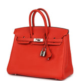 Pre-owned Hermes Birkin 25 Capucine Togo Palladium Hardware - Thumbnail View 5