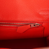 Pre-owned Hermes Birkin 25 Capucine Togo Palladium Hardware - Thumbnail View 9