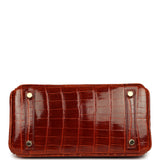Pre-owned Hermes Birkin 25 Étrusque Shiny Niloticus Crocodile Gold Hardware - Thumbnail View 6