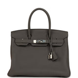 Pre-owned Hermes Birkin 30 Etain Togo Palladium Hardware - Thumbnail View 1