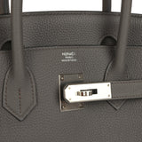 Pre-owned Hermes Birkin 30 Etain Togo Palladium Hardware - Thumbnail View 7