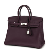 Pre-owned Hermes Birkin 25 Raisin Togo Palladium Hardware - Thumbnail View 5