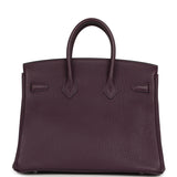 Pre-owned Hermes Birkin 25 Raisin Togo Palladium Hardware - Thumbnail View 4