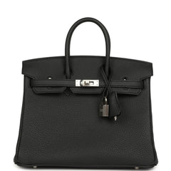 Hermes Birkin 25 Black Togo Palladium Hardware