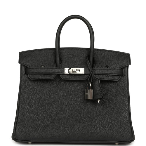 Hermes Birkin 25 Black Togo Palladium Hardware