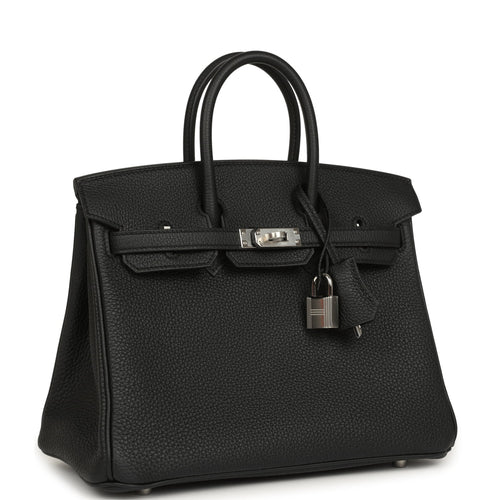 Hermes Birkin 25 Black Togo Palladium Hardware
