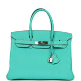 Pre-owned Hermes Birkin 30 Lagon Togo Palladium Hardware - Thumbnail View 1