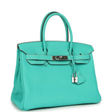 Pre-owned Hermes Birkin 30 Lagon Togo Palladium Hardware - Thumbnail View 2