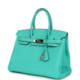 Pre-owned Hermes Birkin 30 Lagon Togo Palladium Hardware - Thumbnail View 5