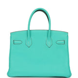 Pre-owned Hermes Birkin 30 Lagon Togo Palladium Hardware - Thumbnail View 4