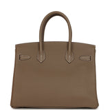Pre-owned Hermes Birkin 30 Etoupe Togo Gold Hardware - Thumbnail View 4