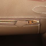 Pre-owned Hermes Birkin 30 Etoupe Togo Gold Hardware - Thumbnail View 9