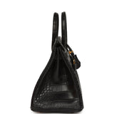 Hermes Birkin 25 Black Matte Alligator Gold Hardware - Thumbnail View 3