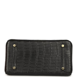 Hermes Birkin 25 Black Matte Alligator Gold Hardware - Thumbnail View 6