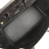 Hermes Birkin 25 Black Matte Alligator Gold Hardware - Thumbnail View 8