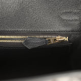 Hermes Birkin 25 Black Matte Alligator Gold Hardware - Thumbnail View 9