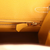 Hermes Special Order (HSS) Birkin Sellier 25 Craie Verso Epsom Brushed Gold Hardware - Thumbnail View 9