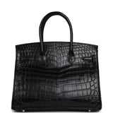 Pre-owned Hermes Birkin 30 Black Matte Niloticus Crocodile Gold Hardware - Thumbnail View 4