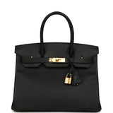 Hermes Birkin 30 Black Epsom Gold Hardware - Thumbnail View 1