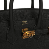 Hermes Birkin 25 Black Togo Gold Hardware - Thumbnail View 7
