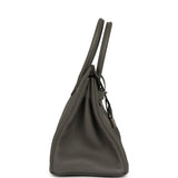 Hermes Birkin 30 Gris Meyer Clemence Palladium Hardware - Thumbnail View 3