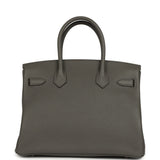 Hermes Birkin 30 Gris Meyer Clemence Palladium Hardware - Thumbnail View 4