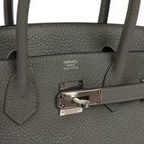 Hermes Birkin 30 Gris Meyer Clemence Palladium Hardware - Thumbnail View 7