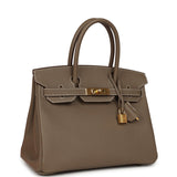 Pre-owned Hermes Birkin 30 Etoupe Epsom Gold Hardware - Thumbnail View 2