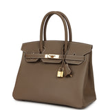 Pre-owned Hermes Birkin 30 Etoupe Epsom Gold Hardware - Thumbnail View 5