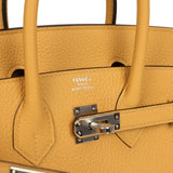 Hermes Birkin 25 Paille Togo Palladium Hardware - Thumbnail View 7