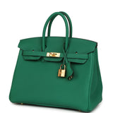 Hermes Birkin 25 Vert Vertigo Togo Gold Hardware - Thumbnail View 5