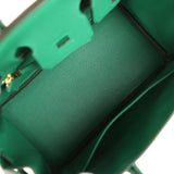 Hermes Birkin 25 Vert Vertigo Togo Gold Hardware - Thumbnail View 8