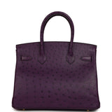 Hermes Birkin 30 Violet Ostrich Gold Hardware - Thumbnail View 4