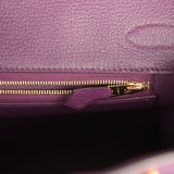 Hermes Birkin 30 Violet Ostrich Gold Hardware - Thumbnail View 9