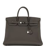 Pre-owned Hermes Special Order (HSS) Birkin 40 Etain Verso Togo Palladium Hardware - Thumbnail View 1