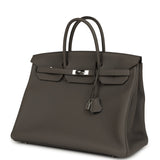 Pre-owned Hermes Special Order (HSS) Birkin 40 Etain Verso Togo Palladium Hardware - Thumbnail View 5